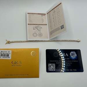 Diamond Tennis Bracelet Solid 925 Silver Passes Test GRA Certified VVS1 D 3mm 7”